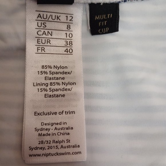 Nip Tuck Sorrento Stripe Joanne One Piece Swimsuit NWT Size 8 - Picture 9 of 10